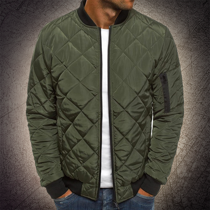 Men’s Quilted Bomber Jacket – Classic Design & Everyday Warmth
