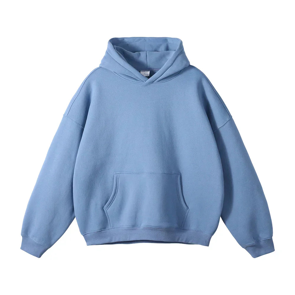 Essential Oversized Hoodie – Soft Cotton Comfort in Sky Blue
