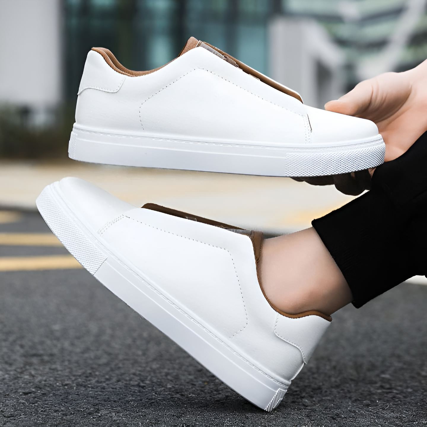 Men’s Sleek Slip-On Street Sneakers – Modern Comfort & Everyday Style