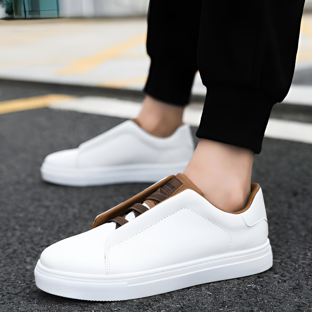 Men’s Sleek Slip-On Street Sneakers – Modern Comfort & Everyday Style