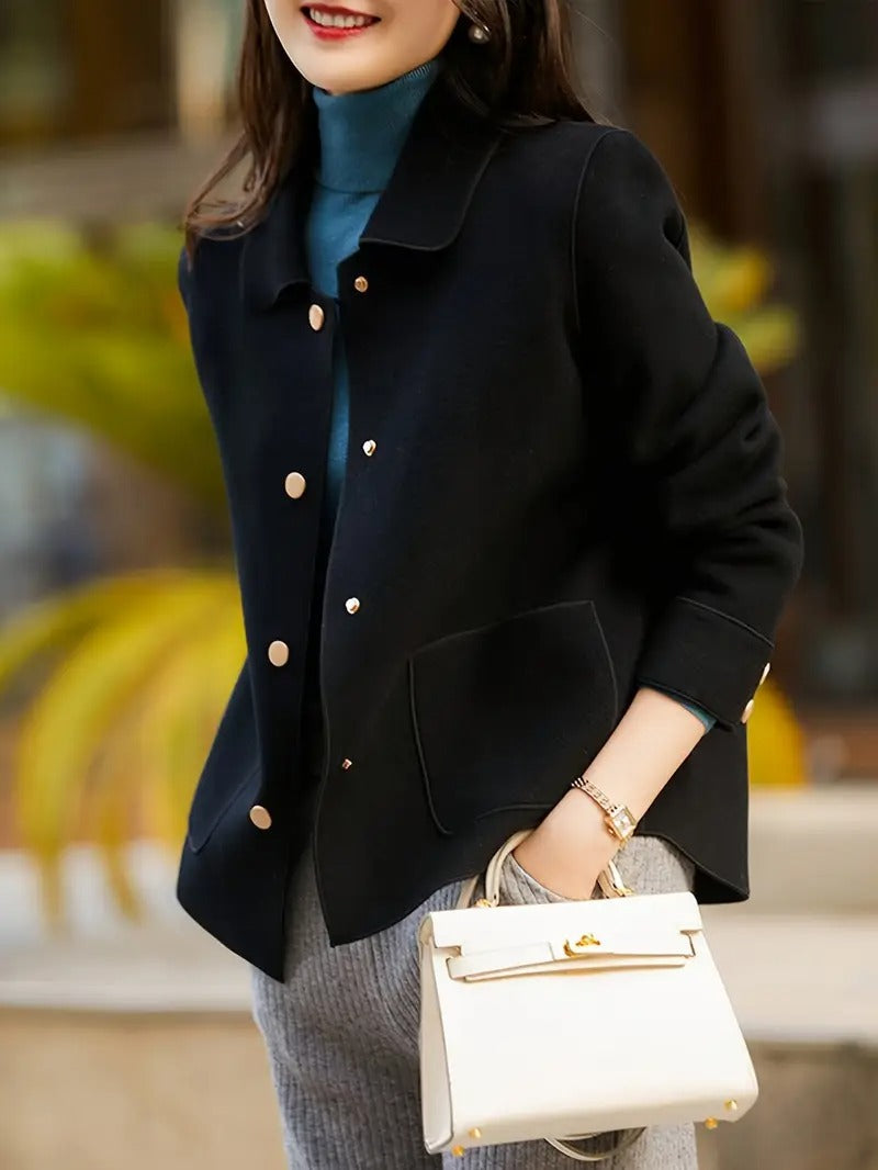 Women's Button-Front Structured Jacket