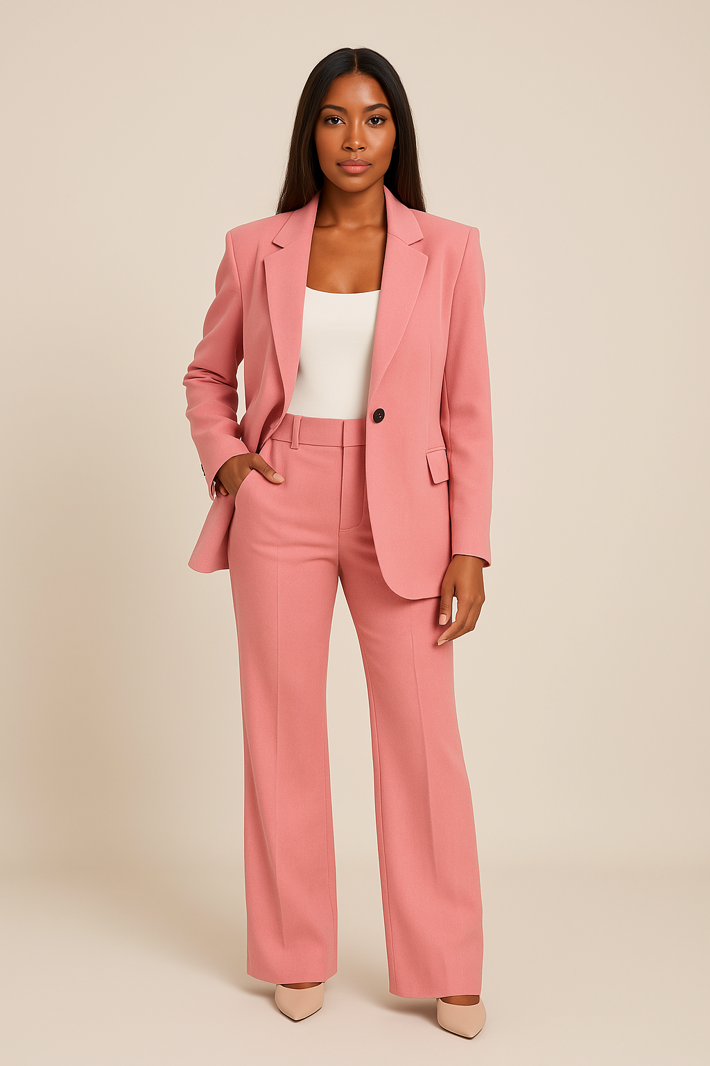 Women's Tailored Fit Pants Suit - Blazer and Pants