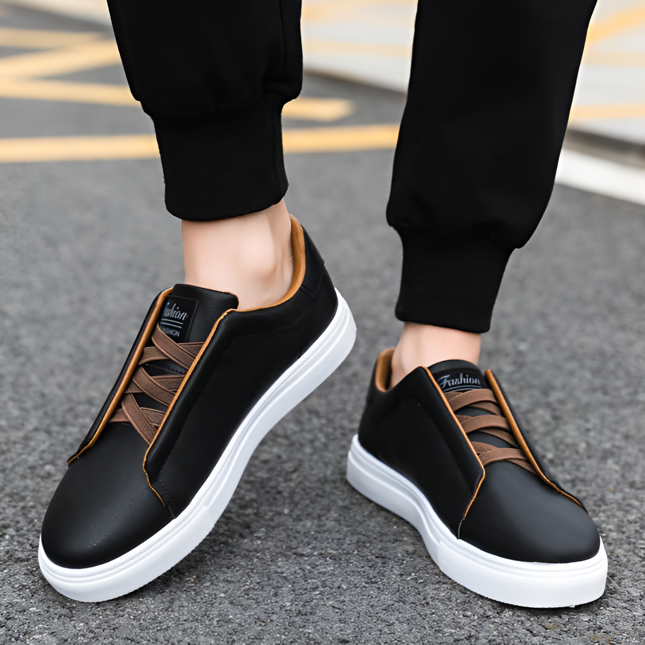 Men’s Sleek Slip-On Street Sneakers – Modern Comfort & Everyday Style