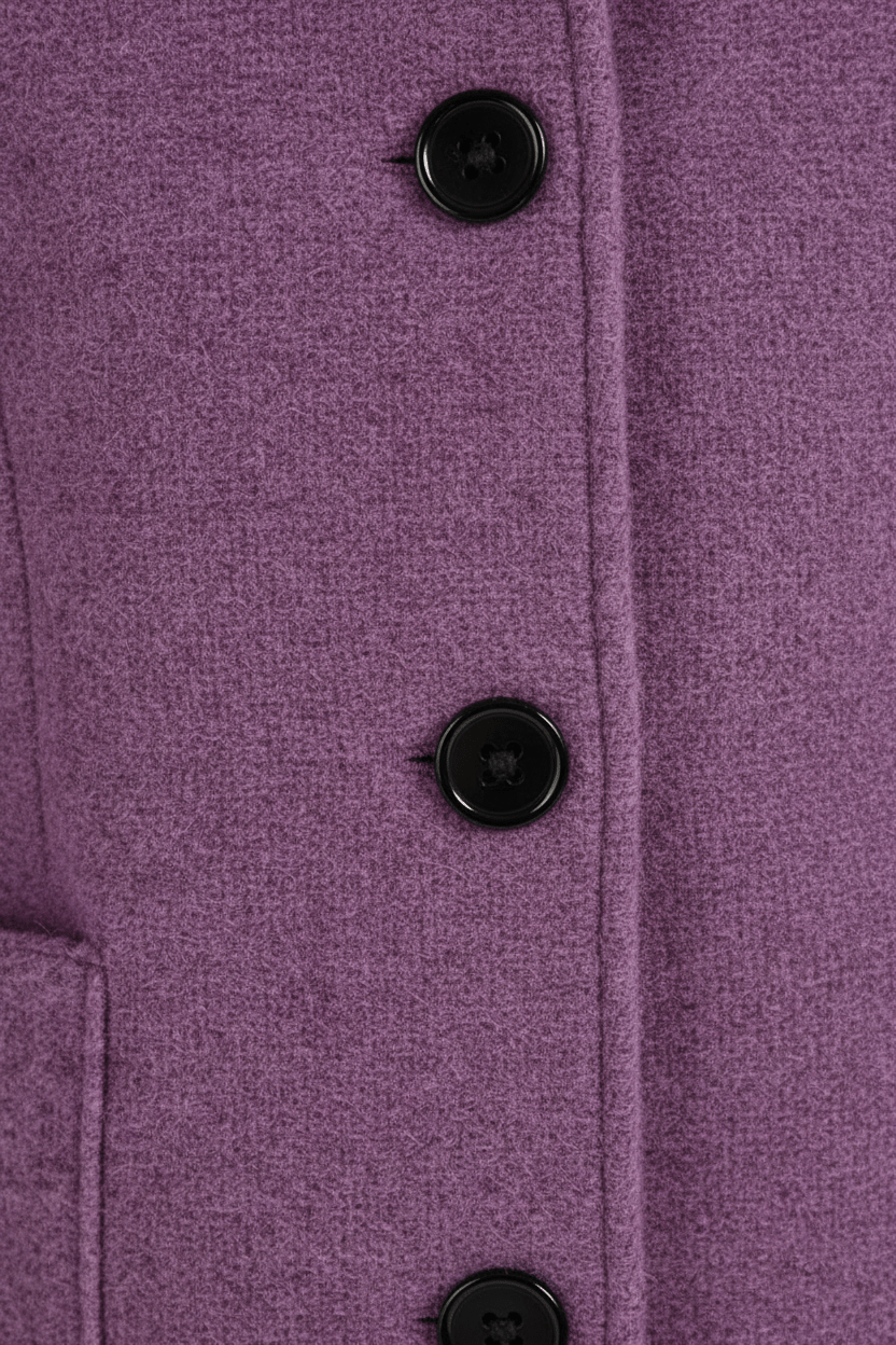Elegant Stand-Collar Wool-Blend Coat – Timeless & Refined
