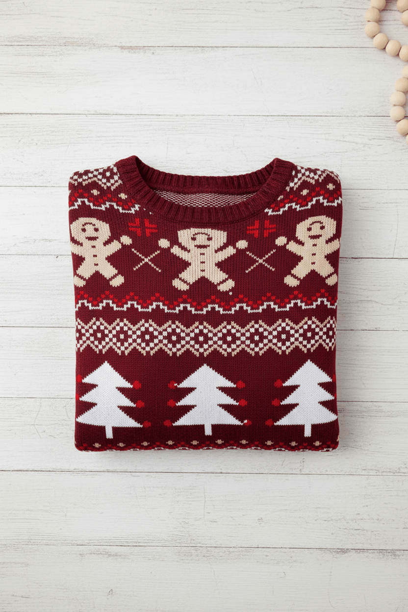 Festive Gingerbread Christmas Jumper – Cozy, Fun & Holiday Ready