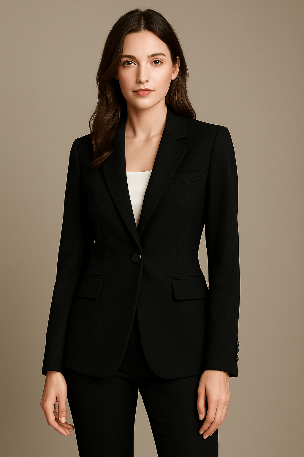 Women’s Tailored Blazer – Single-Breasted Elegant Office Jacket