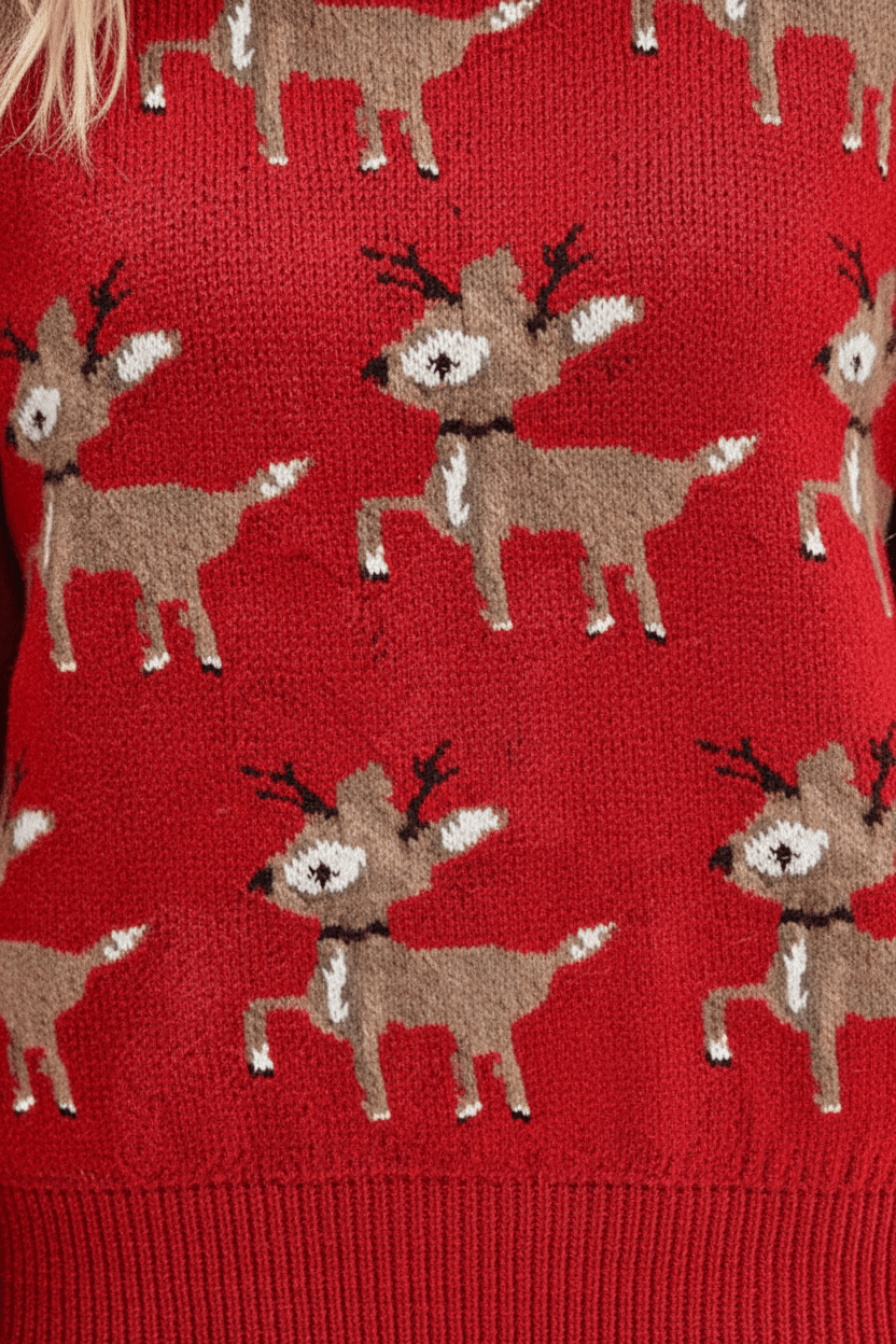 Festive Reindeer Knit Jumper – Cozy, Fun & Perfect for the Season