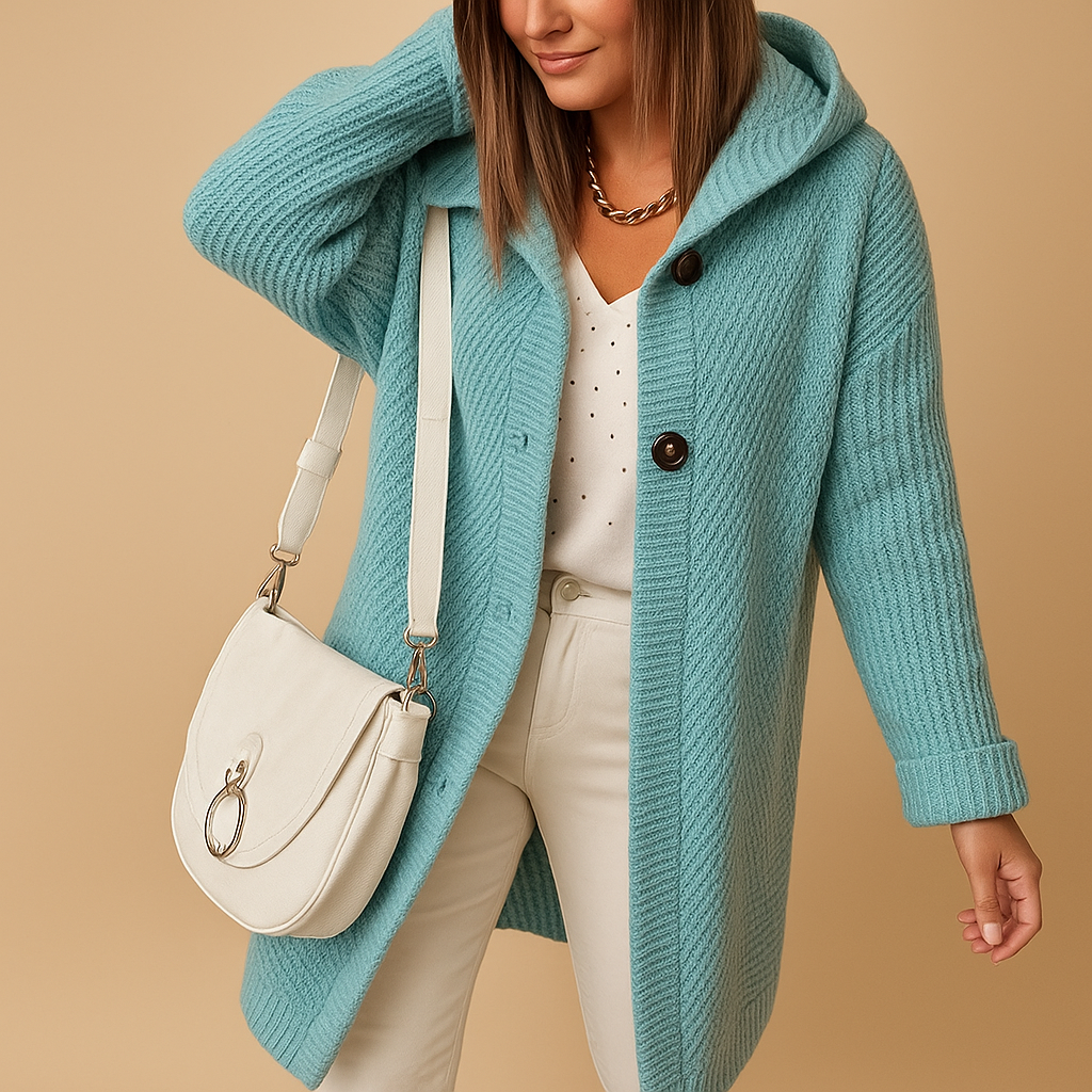 Soft Knit Hooded Long Cardigan – Cosy, Stylish & Effortlessly Chic