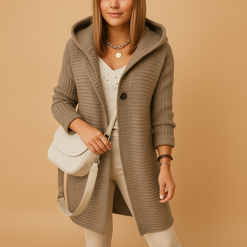 Soft Knit Hooded Long Cardigan – Cosy, Stylish & Effortlessly Chic
