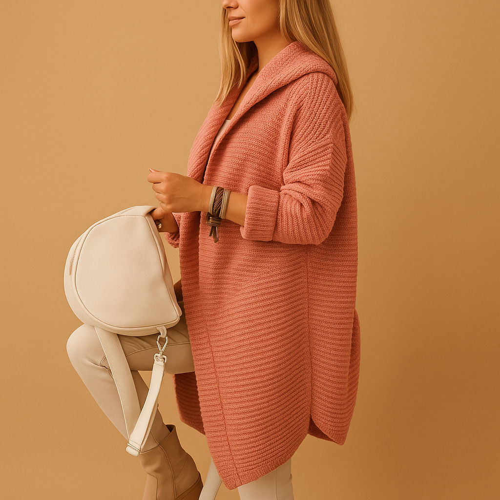 Soft Knit Hooded Long Cardigan – Cosy, Stylish & Effortlessly Chic