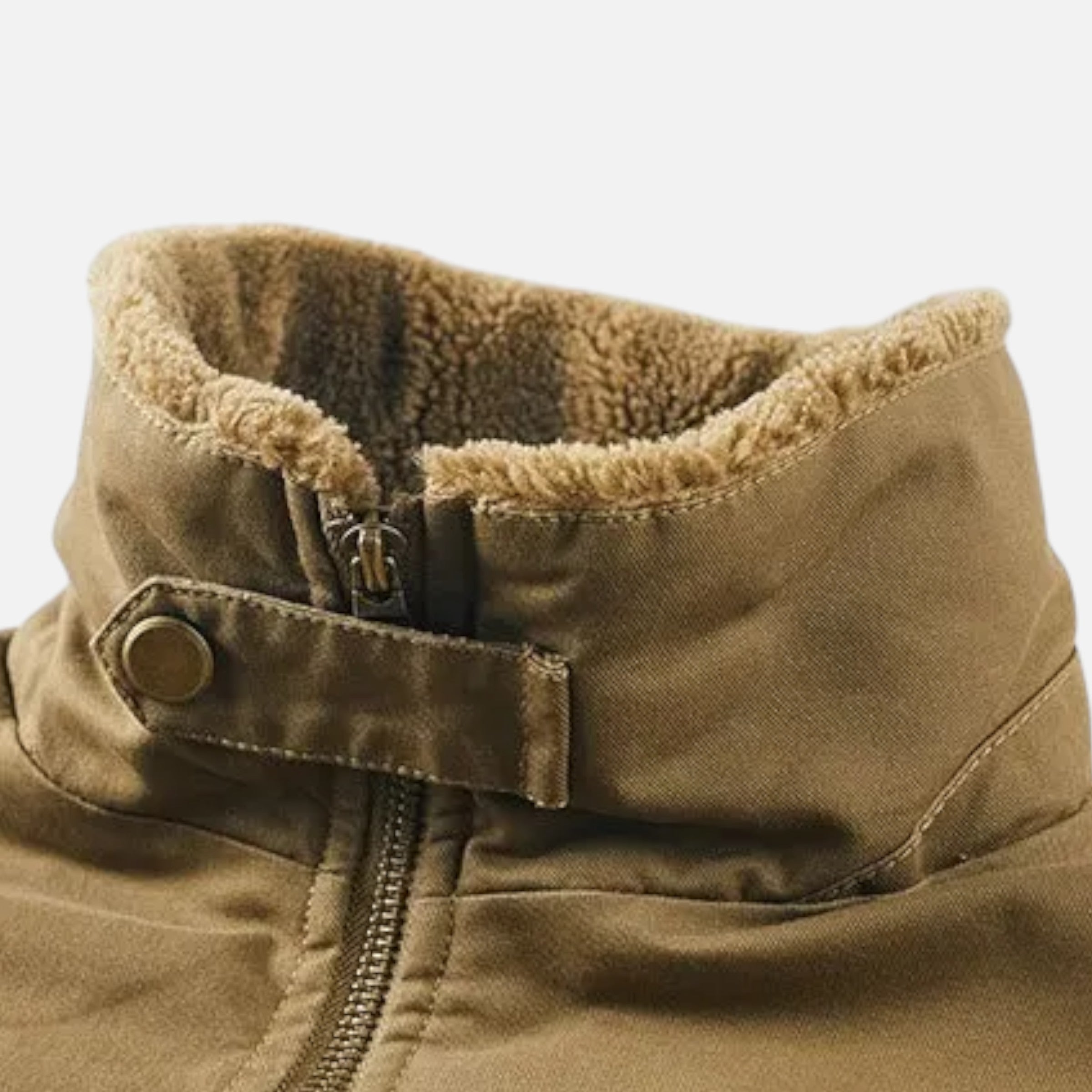 Men’s Heavy Fleece-Lined Bomber Jacket – Winter Warmth & Utility Style