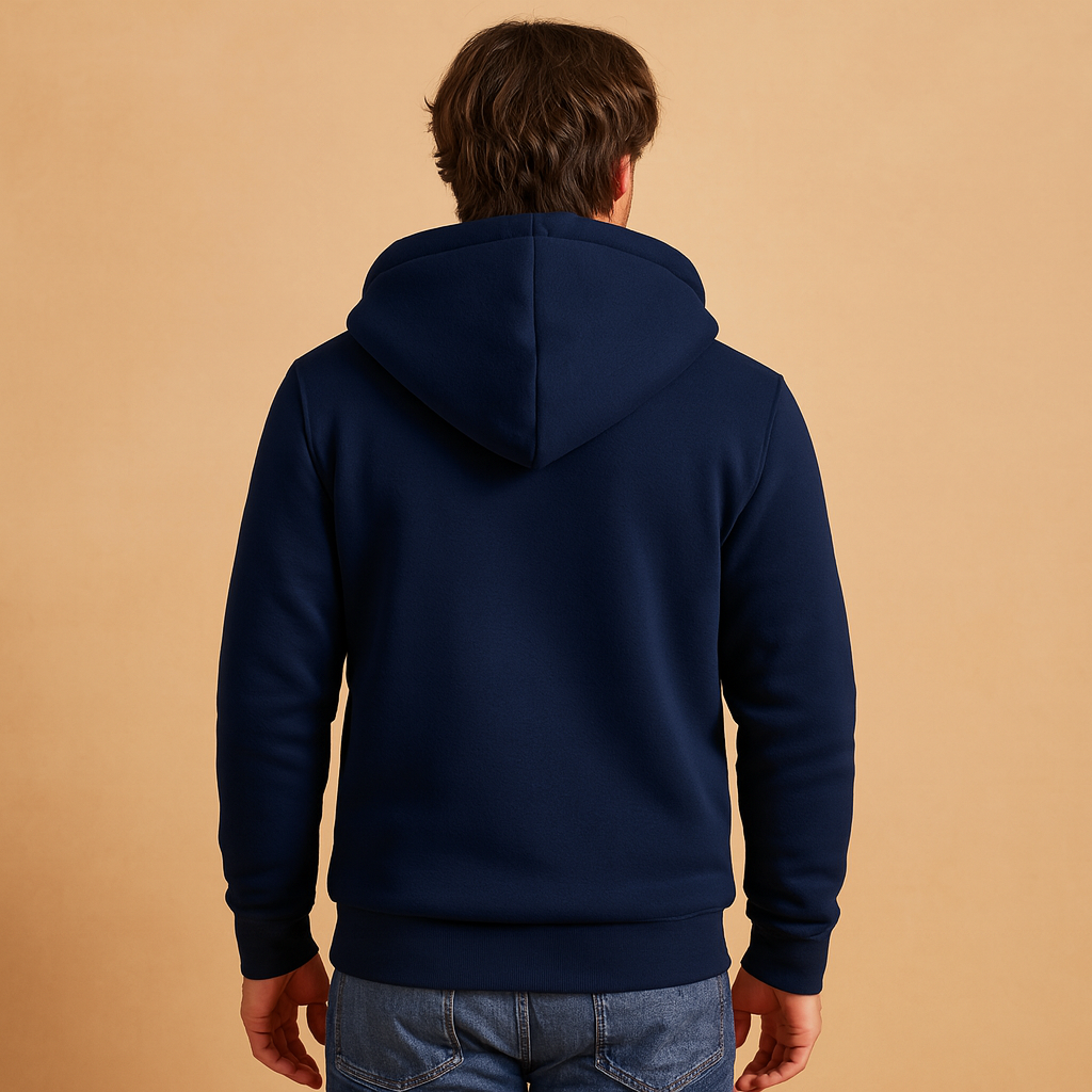 Men’s Premium Sherpa-Lined Zip Hoodie – Ultra-Warm, Soft & Winter Essential