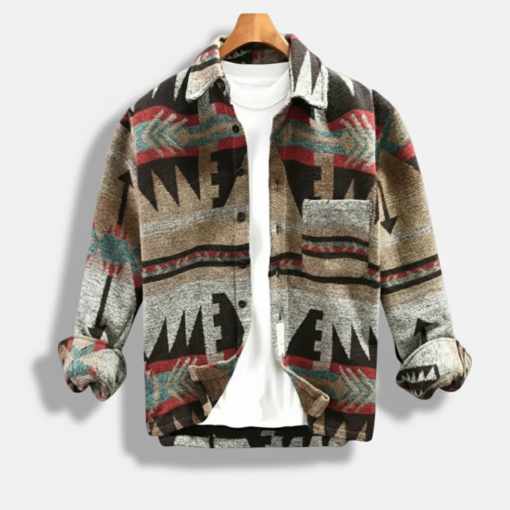 Aztec Pattern Overshirt – Warm Winter Edition