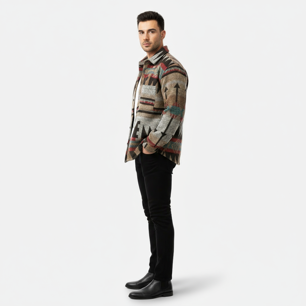 Aztec Pattern Overshirt – Warm Winter Edition