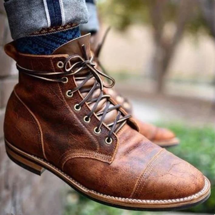 Men’s Premium Leather Ankle Boots – Classic Design & Everyday Durability