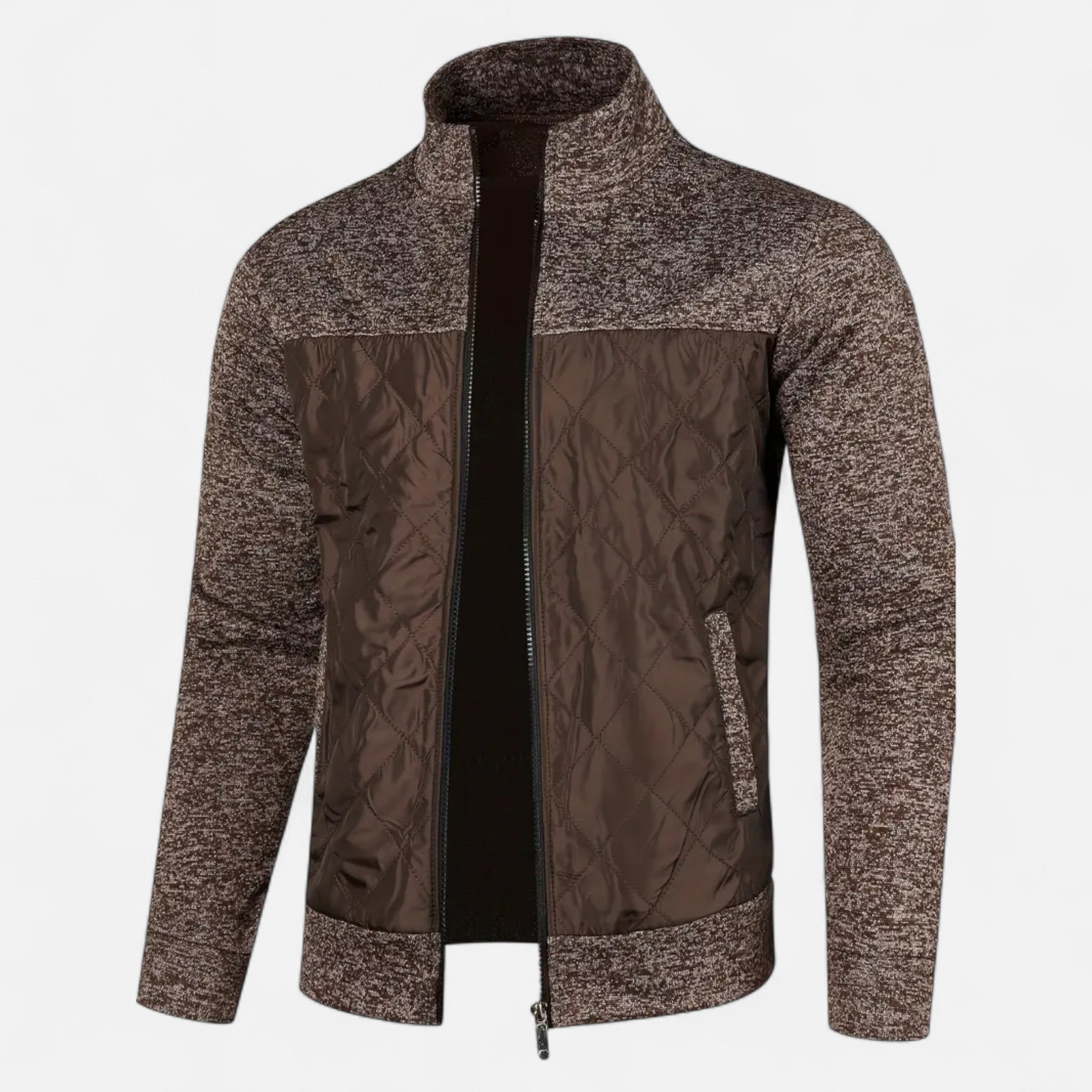 Dorevelle | Men’s Zip Jacket – Refined Knit Autumn Elegance