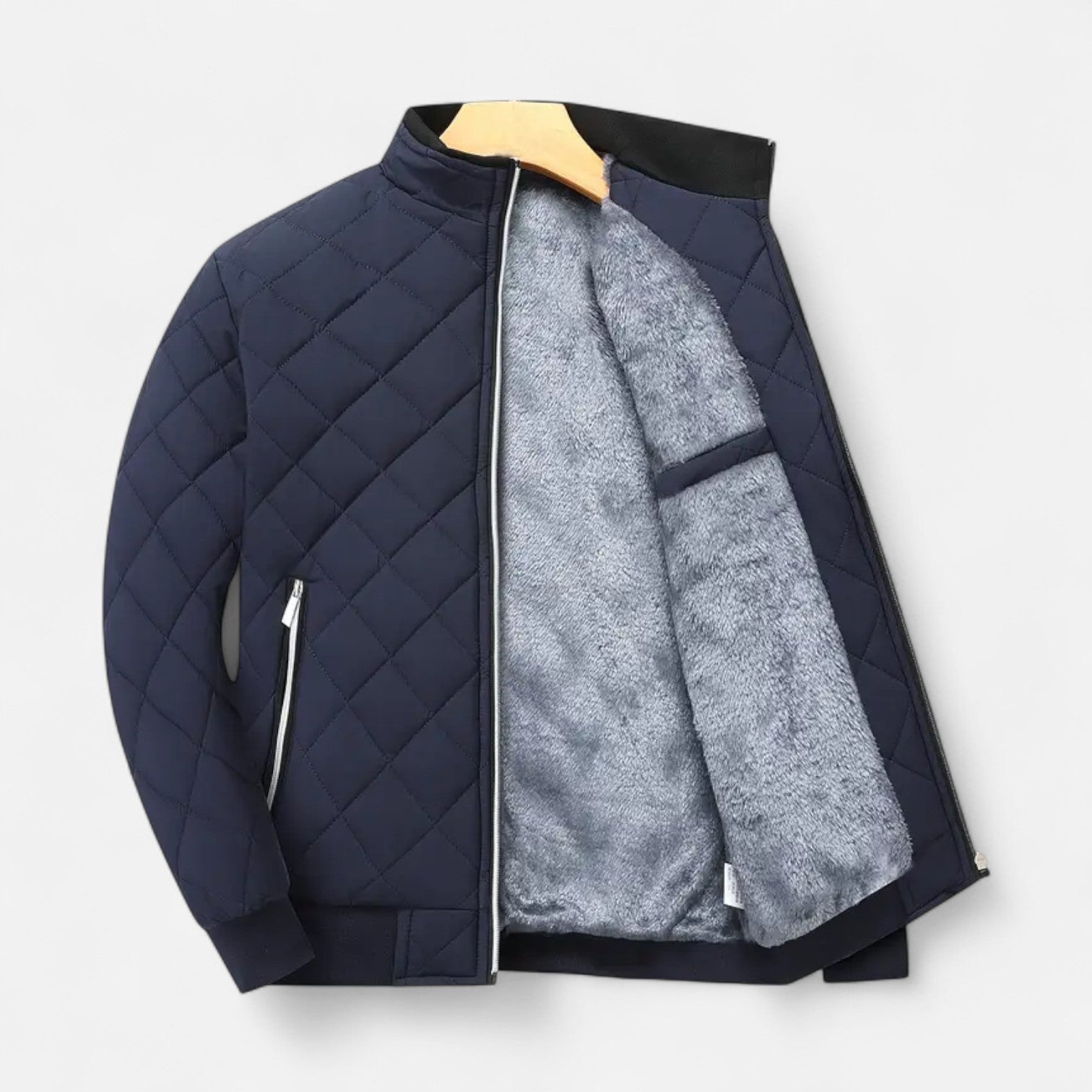 Dorevelle | Men’s Quilted Jacket – Fleece-Lined Elegance