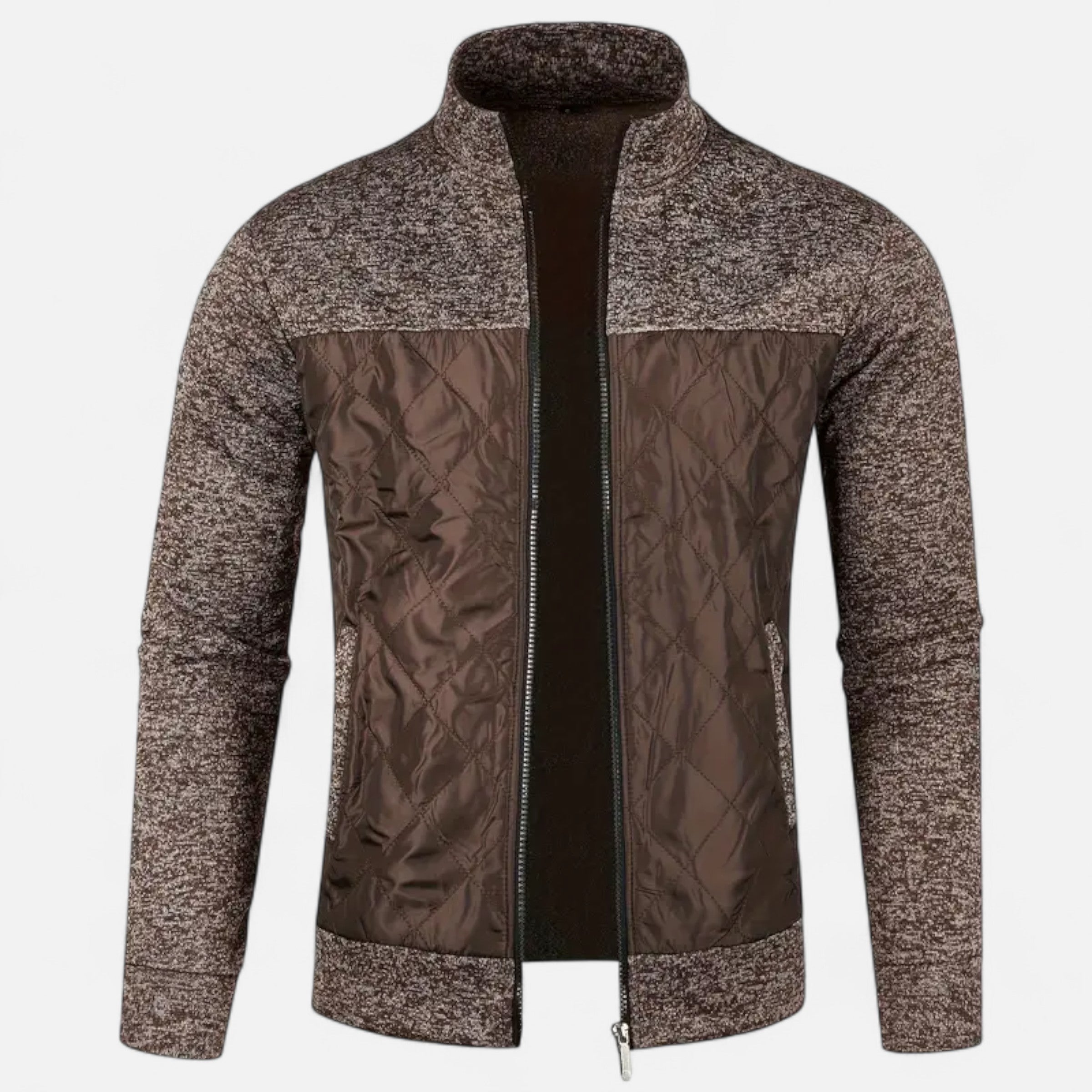 Dorevelle | Men’s Zip Jacket – Refined Knit Autumn Elegance