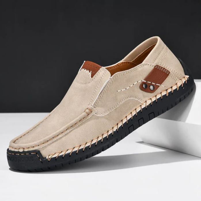 Men’s Casual Leather Loafers – Hand-Stitched Design & All-Day Comfort