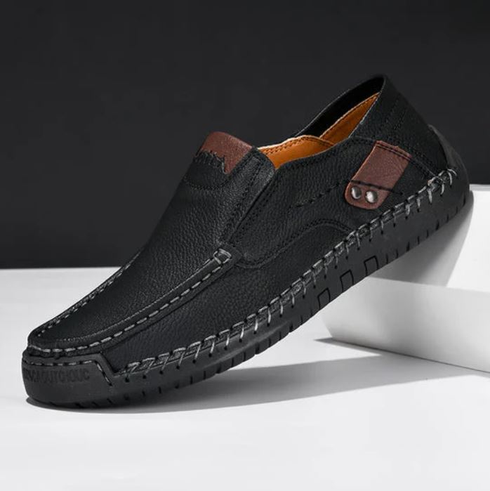 Men’s Casual Leather Loafers – Hand-Stitched Design & All-Day Comfort