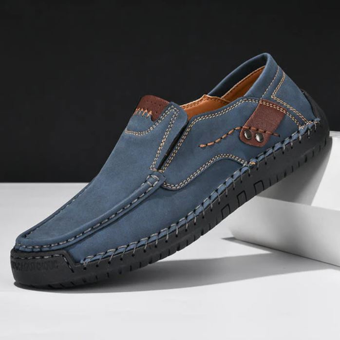 Men’s Casual Leather Loafers – Hand-Stitched Design & All-Day Comfort