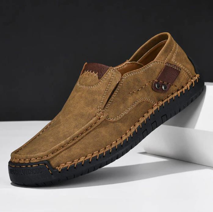 Men’s Casual Leather Loafers – Hand-Stitched Design & All-Day Comfort