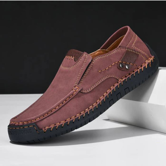 Men’s Casual Leather Loafers – Hand-Stitched Design & All-Day Comfort
