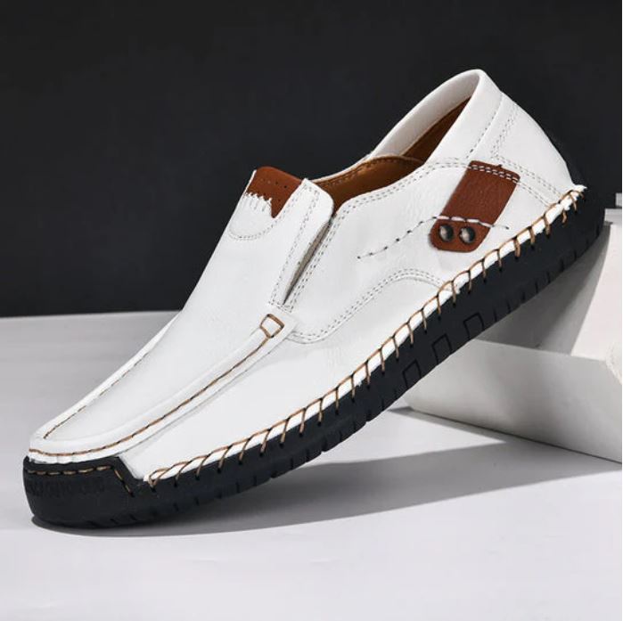 Men’s Casual Leather Loafers – Hand-Stitched Design & All-Day Comfort