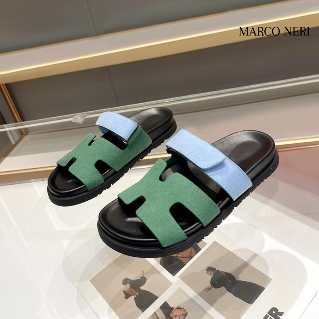 Men’s Luxury Leather Slides – Minimal Design & Soft Comfort