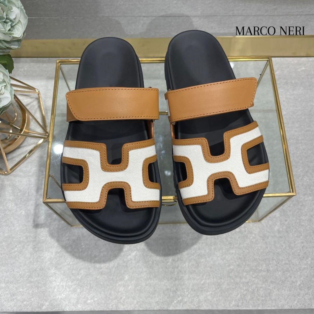 Men’s Luxury Leather Slides – Minimal Design & Soft Comfort