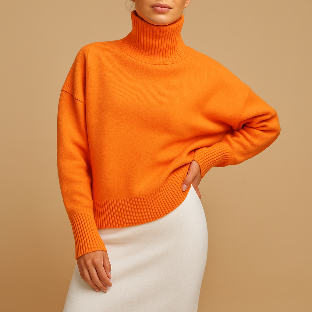 Classic Turtleneck Knit Sweater – Soft, Warm & Elegant Fit