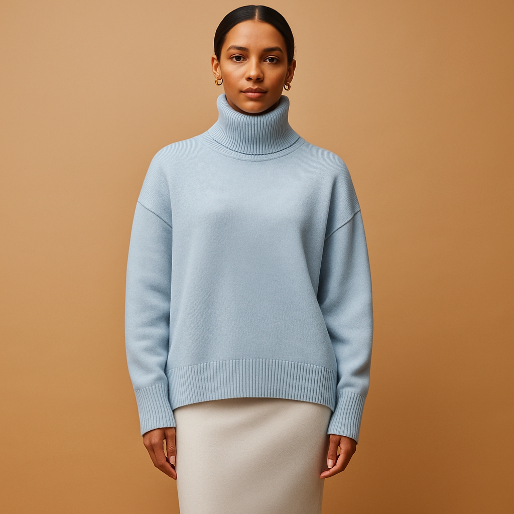 Classic Turtleneck Knit Sweater – Soft, Warm & Elegant Fit