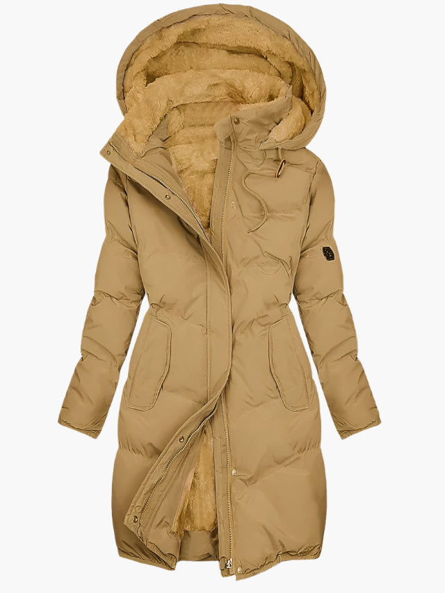 Chloe | Women’s Elegant Winter Quilted Hooded Coat
