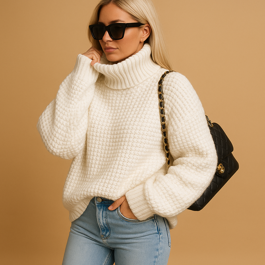 Women’s Wool Jumper | Warm Knit Jumper with Chunky Texture