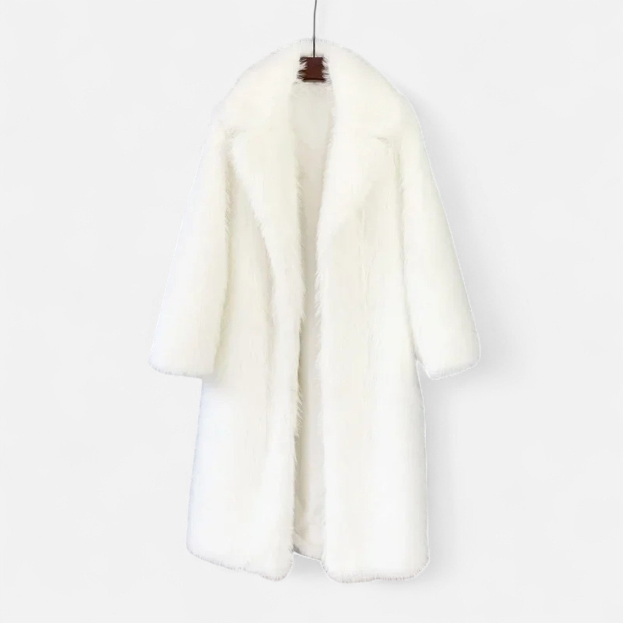 Luxury Long Faux Fur Coat – Women's Elegant Winter Comfort