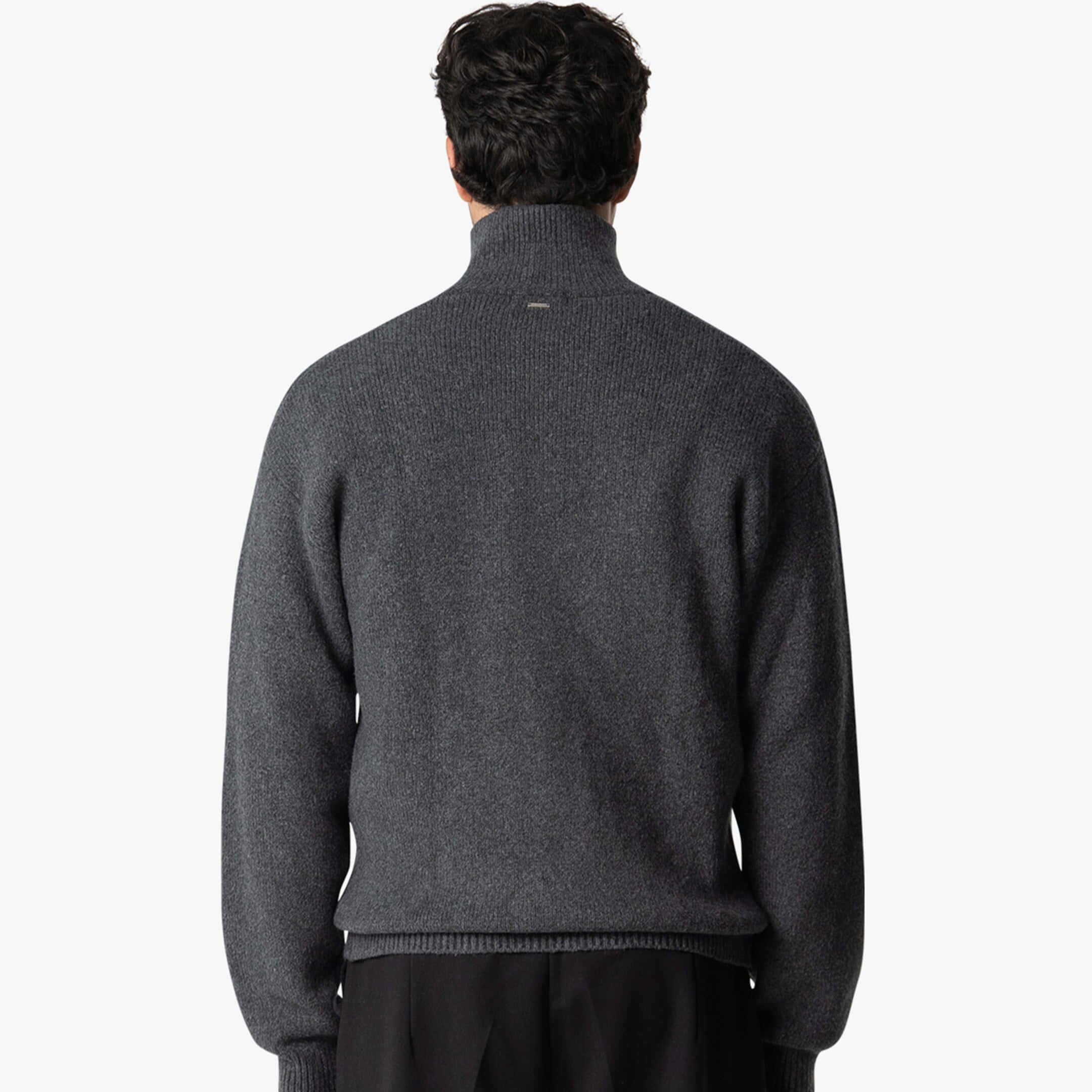 Premium Zip-Up Knitted Jacket for Men – High Neck & Timeless Comfort