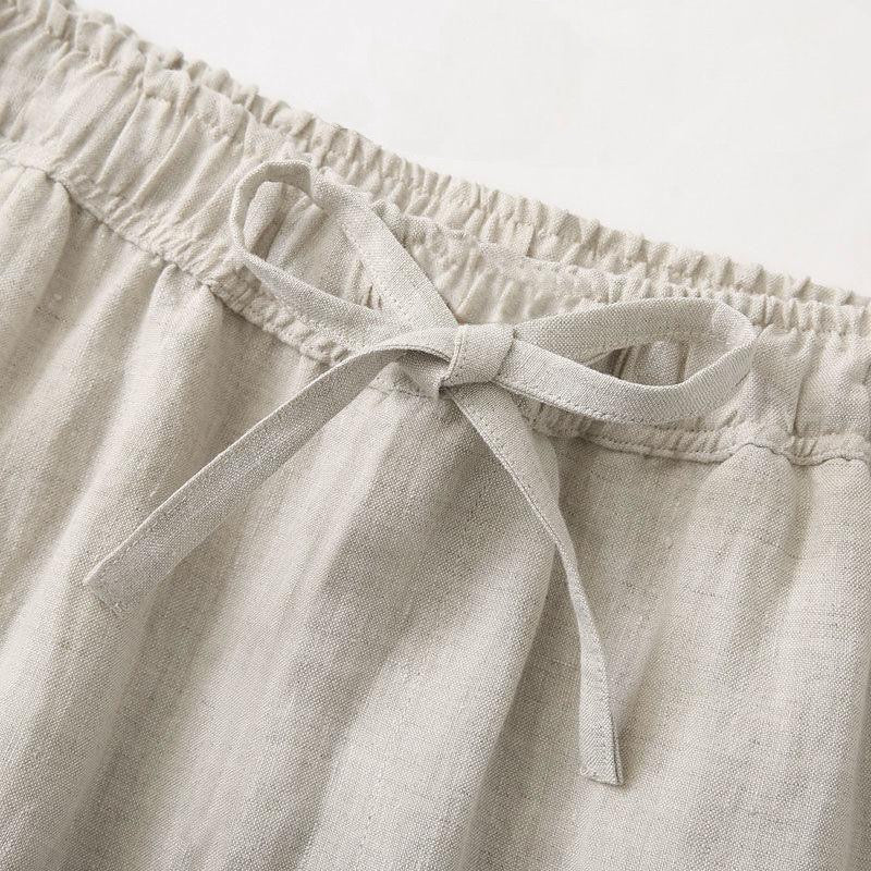 Relaxed Linen Drawstring Trousers – Effortless Comfort