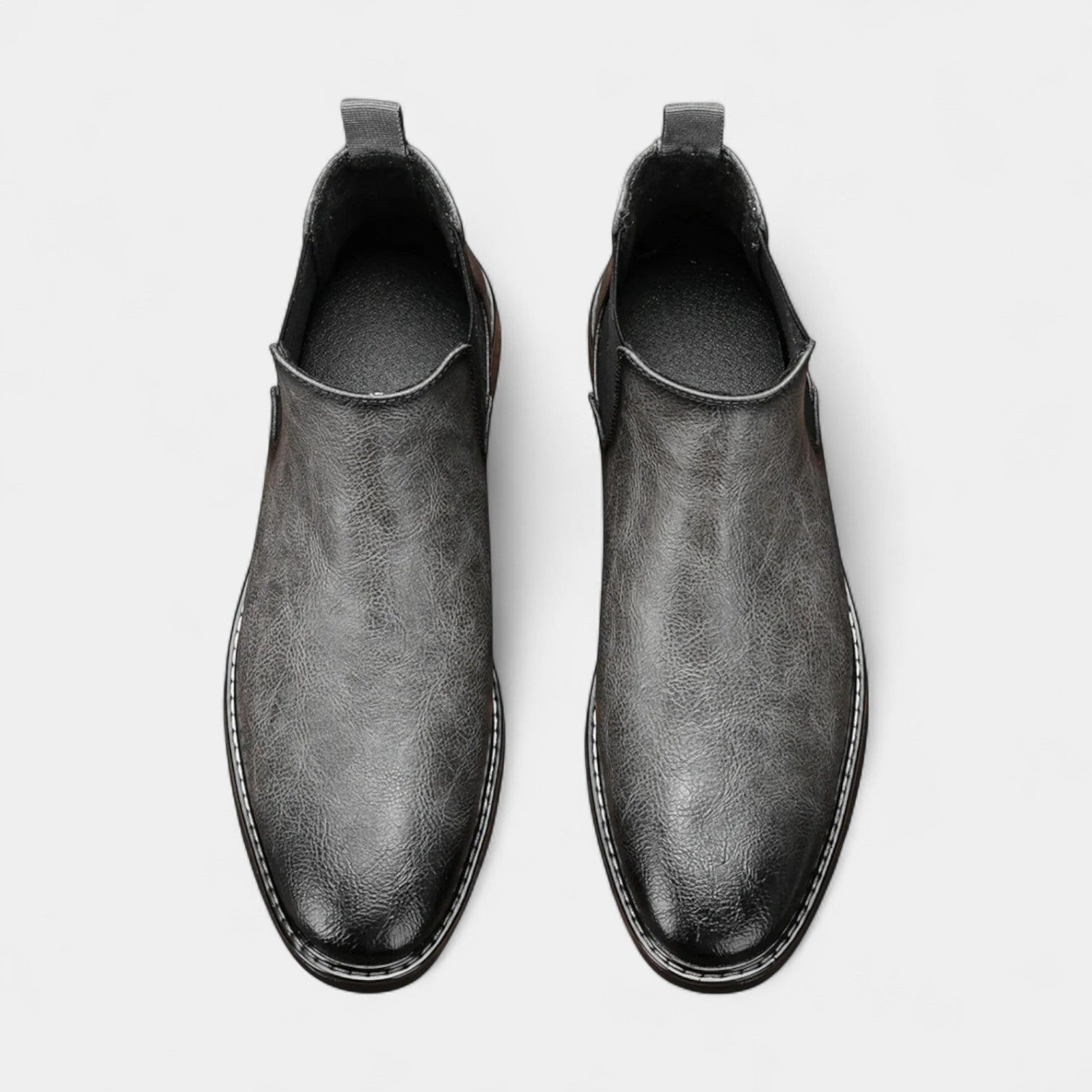 Men’s Classic Black Chelsea Boots – Premium Leather Look, Comfort Fit