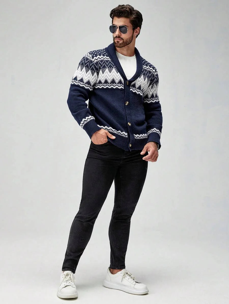 Nordic Knit Cardigan – Premium Winter Pattern