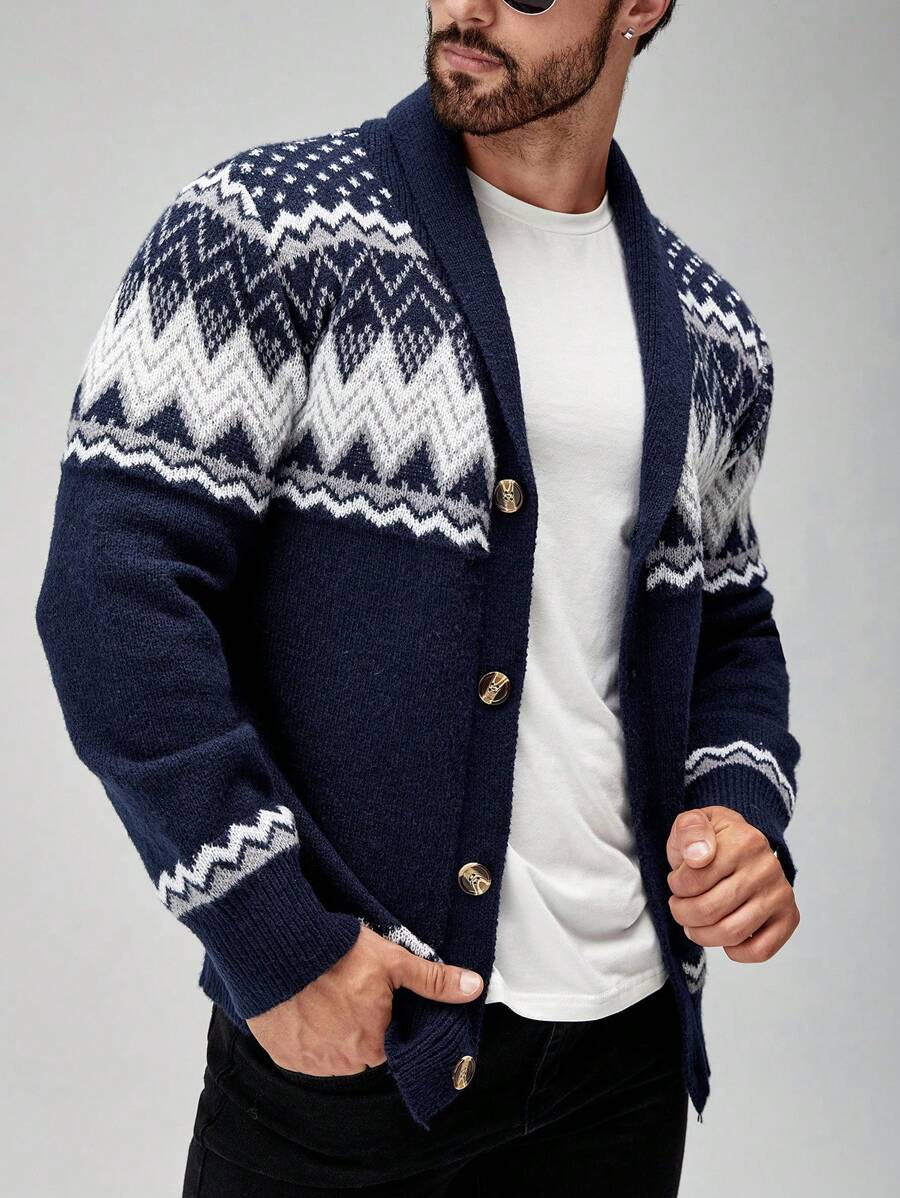 Nordic Knit Cardigan – Premium Winter Pattern