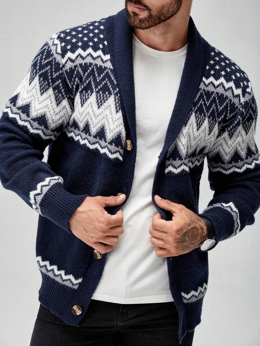 Nordic Knit Cardigan – Premium Winter Pattern