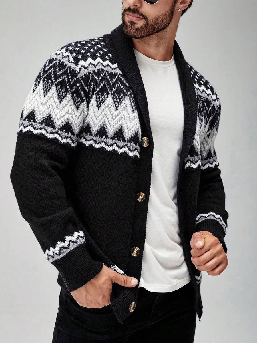 Nordic Knit Cardigan – Premium Winter Pattern