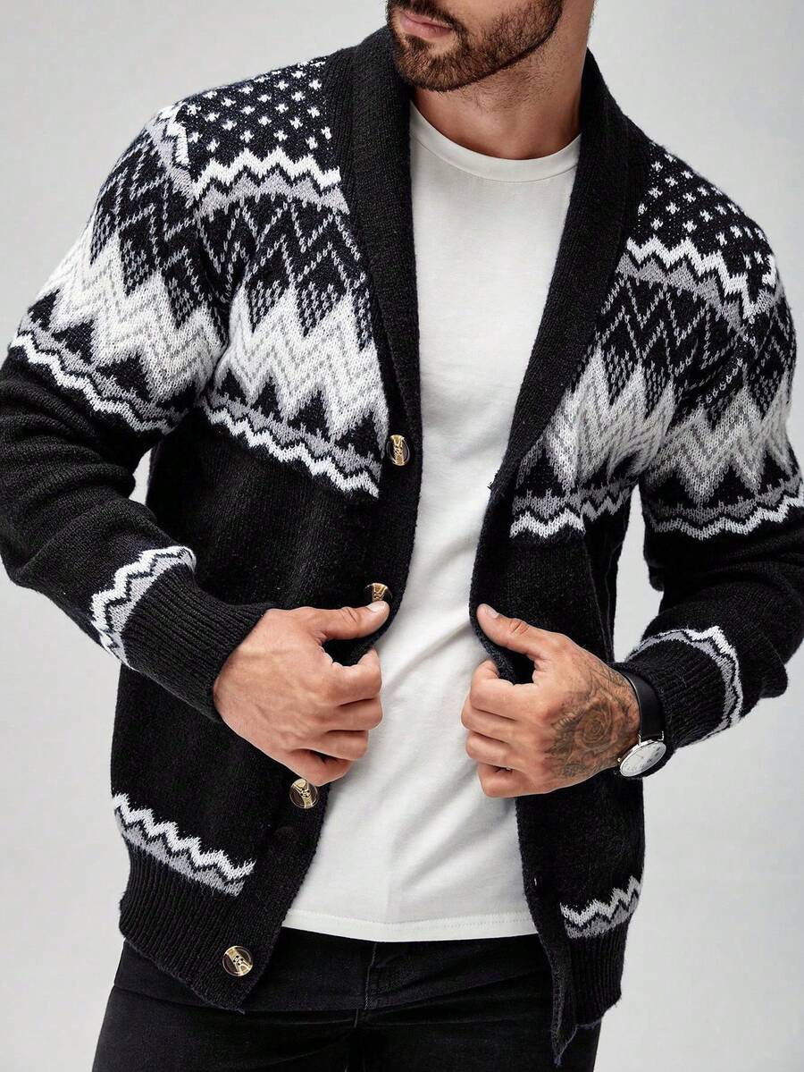 Nordic Knit Cardigan – Premium Winter Pattern
