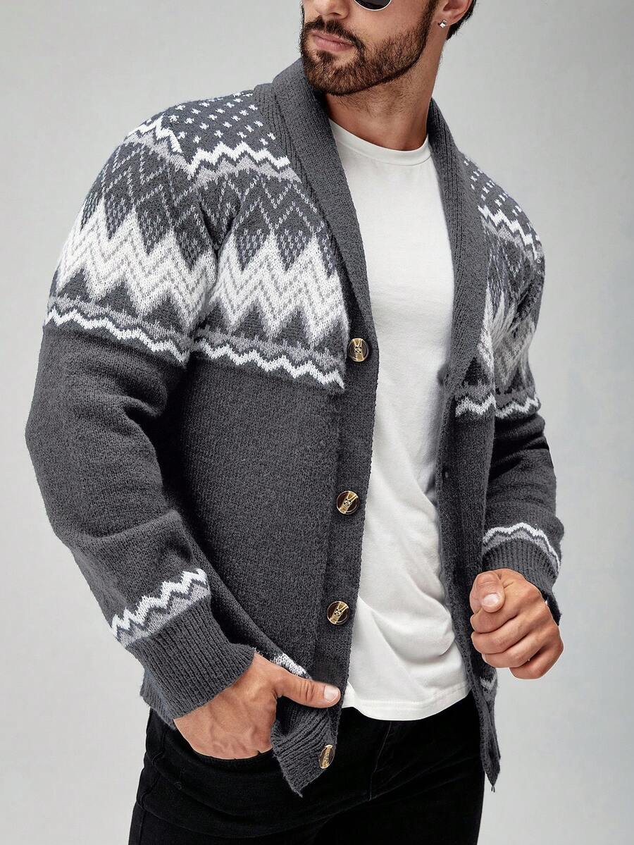 Nordic Knit Cardigan – Premium Winter Pattern
