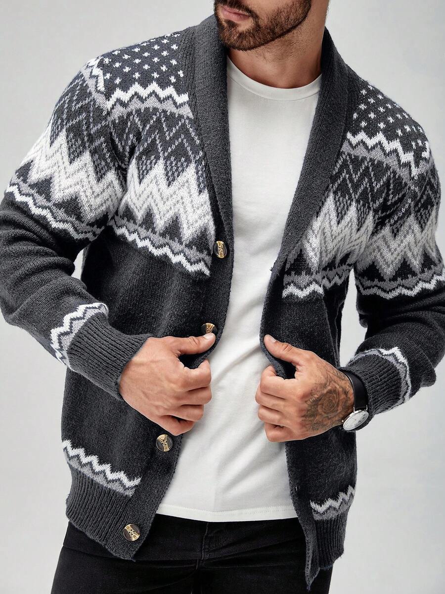 Nordic Knit Cardigan – Premium Winter Pattern