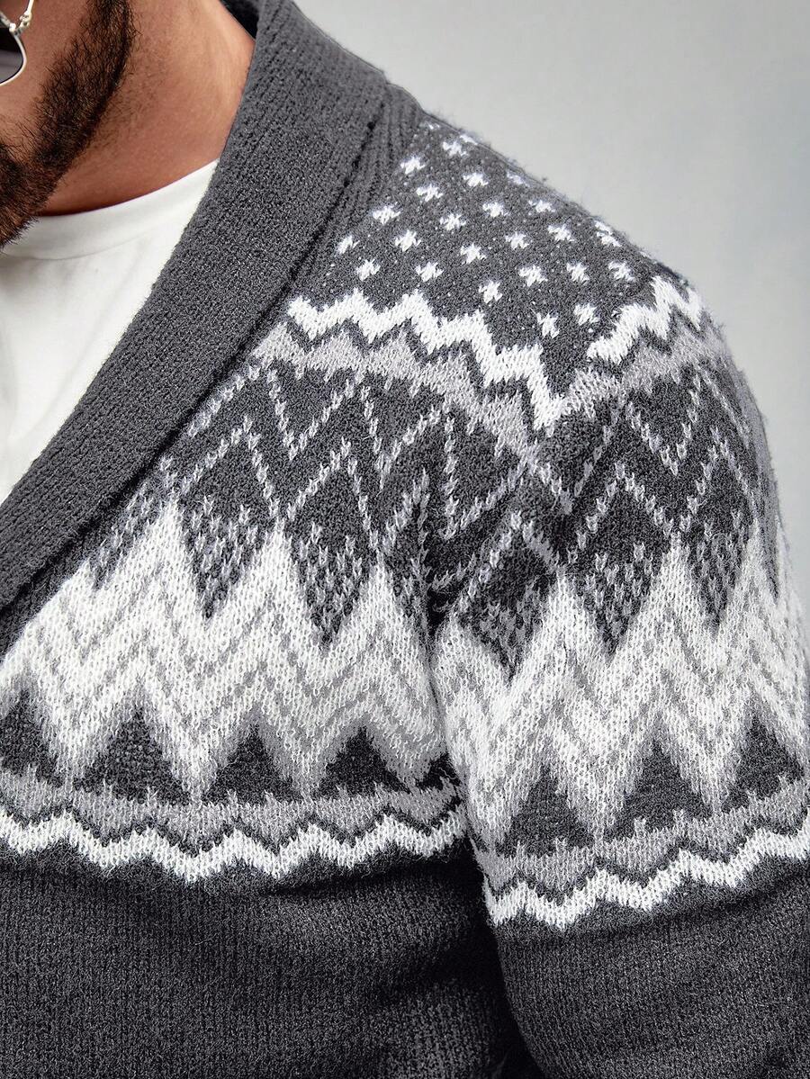 Nordic Knit Cardigan – Premium Winter Pattern