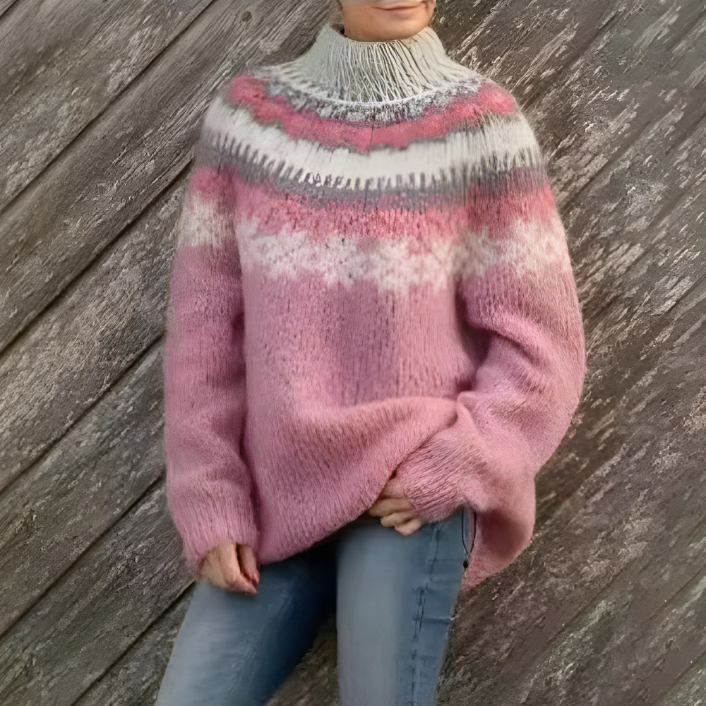 Nordic Pattern Cozy Knit Sweater – Soft, Warm & Winter-Ready