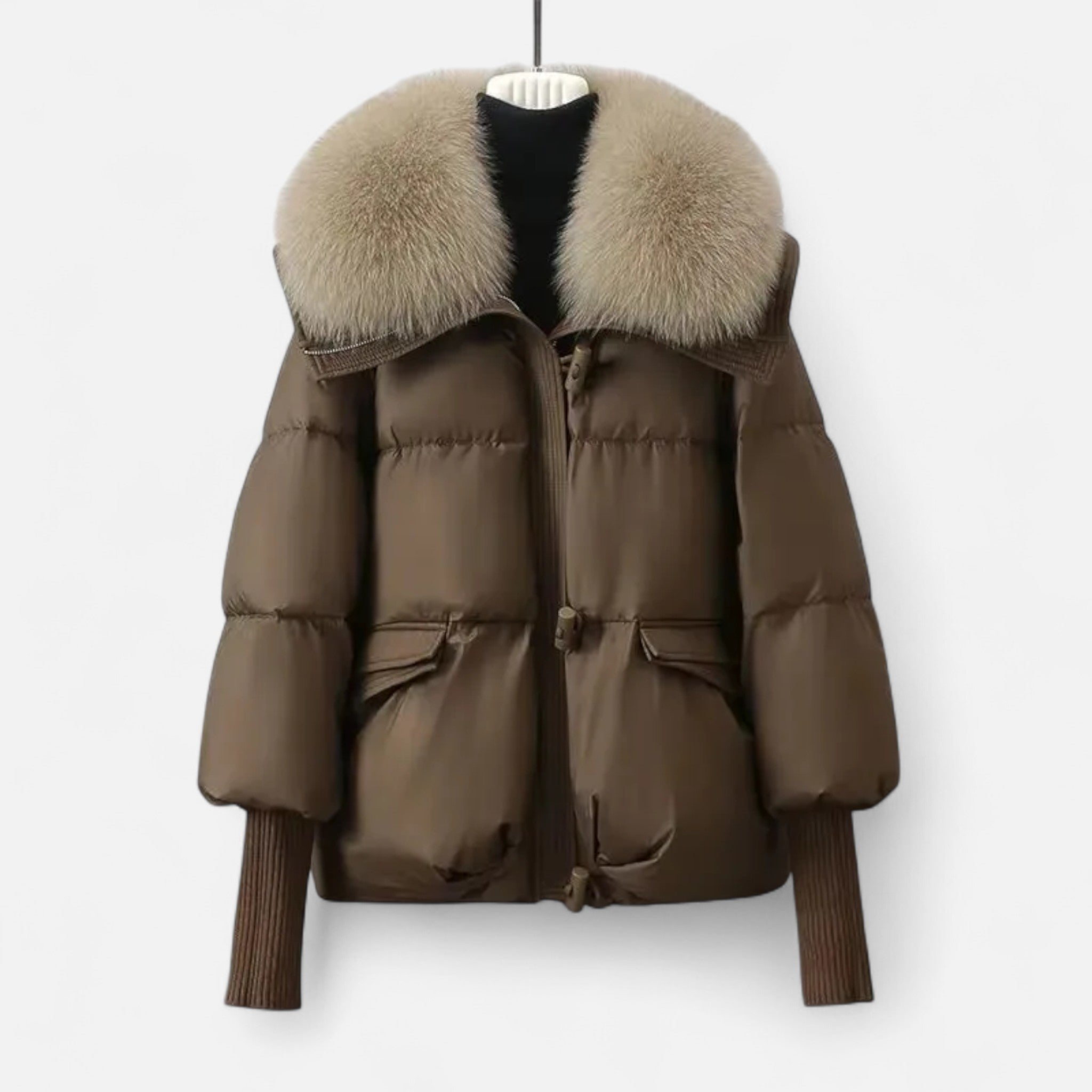 Premium Puffer Jacket with Luxurious Faux Fur Collar – Ultra Warm & Elegant