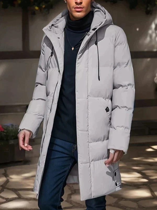 Men’s Long Winter Parka – Modern Warmth with Urban Edge