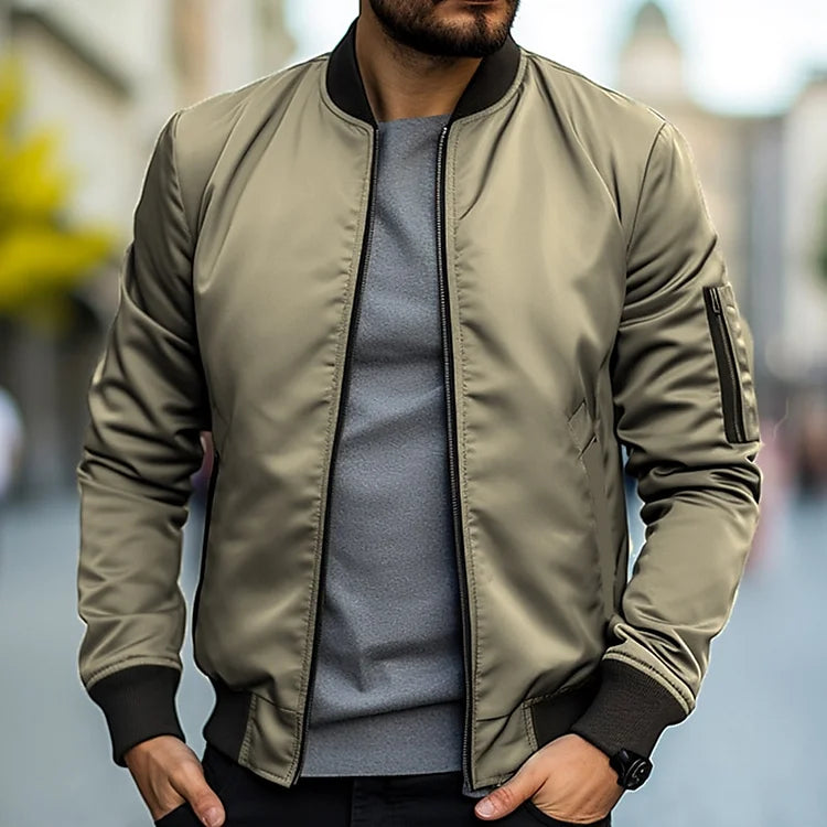 Men’s Classic Street Bomber Jacket – Sleek Design & Everyday Comfort